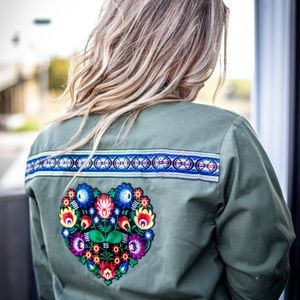 Frida Heart Vintage Military Jacket